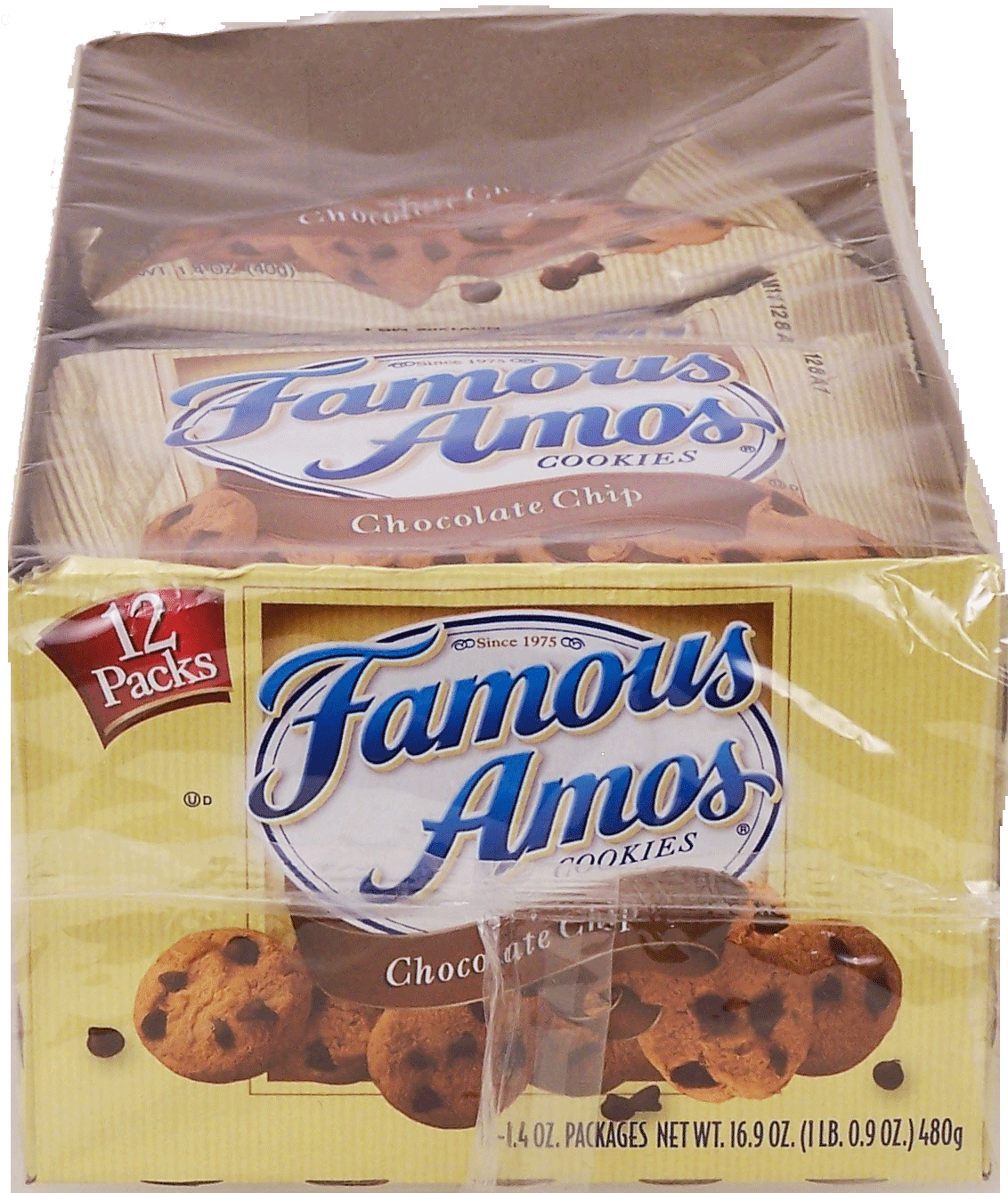 Famous Amos&nbsp;&nbsp;chocolate chip cookies, 12 1.4-ounce packets Full-Size Picture